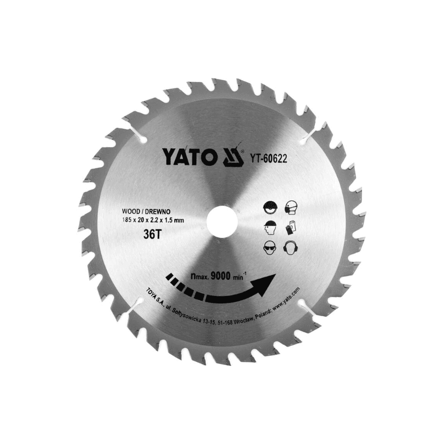 YATO KRUŽNA TESTERA ZA DRVO 185X36TX20MM