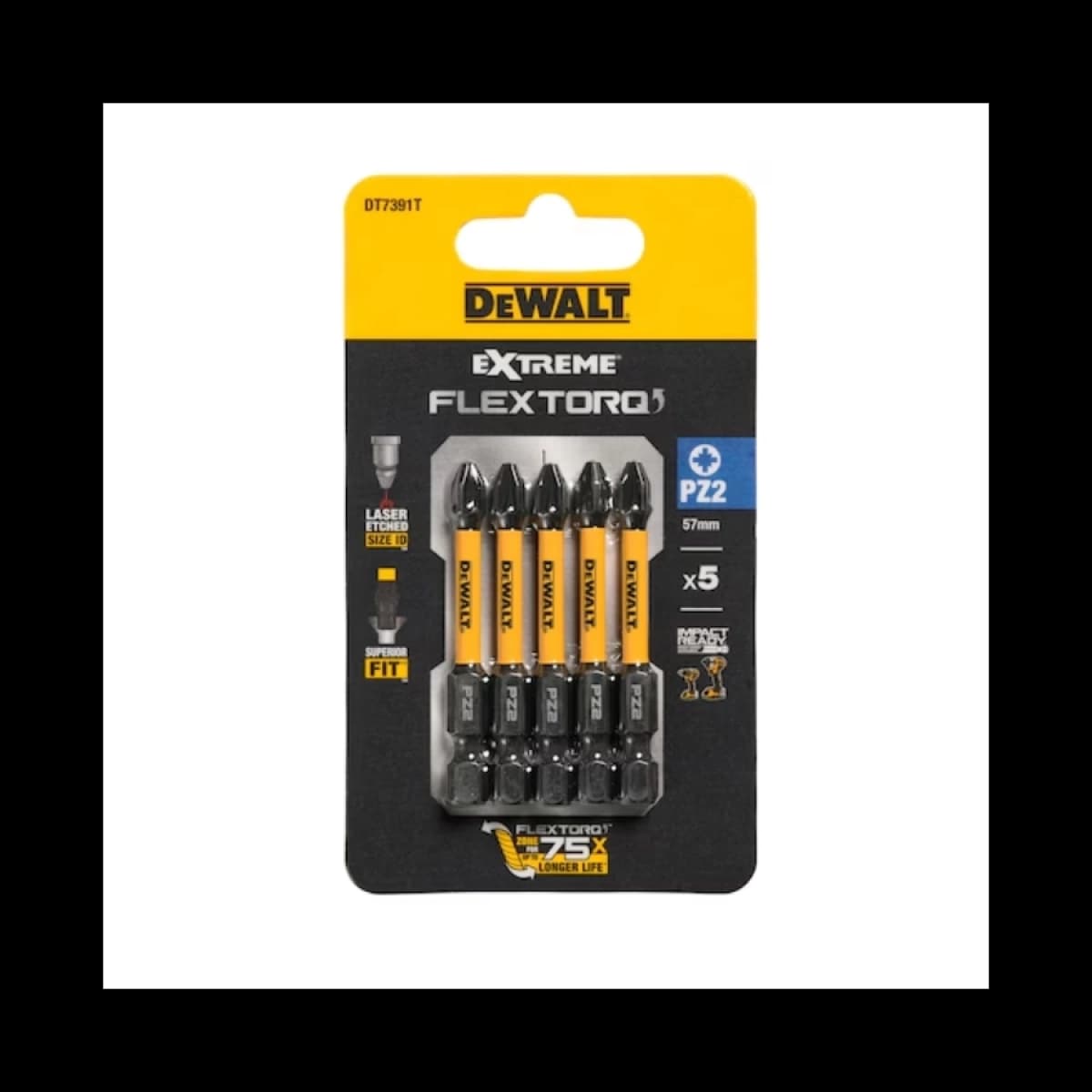 DEWALT SET BITOVA IMPACT PZ2 57mm 5/1