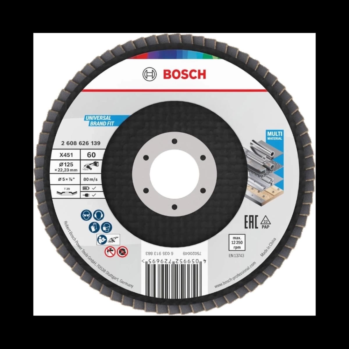 BOSCH X451 Lamelasti disk Fi 125 T29 G60 ug
