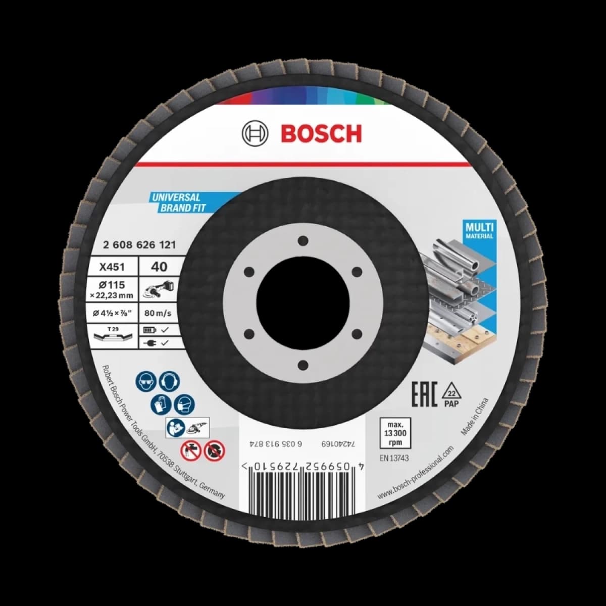 BOSCH X451 Lamelasti disk Fi 125 T29 G40 ug
