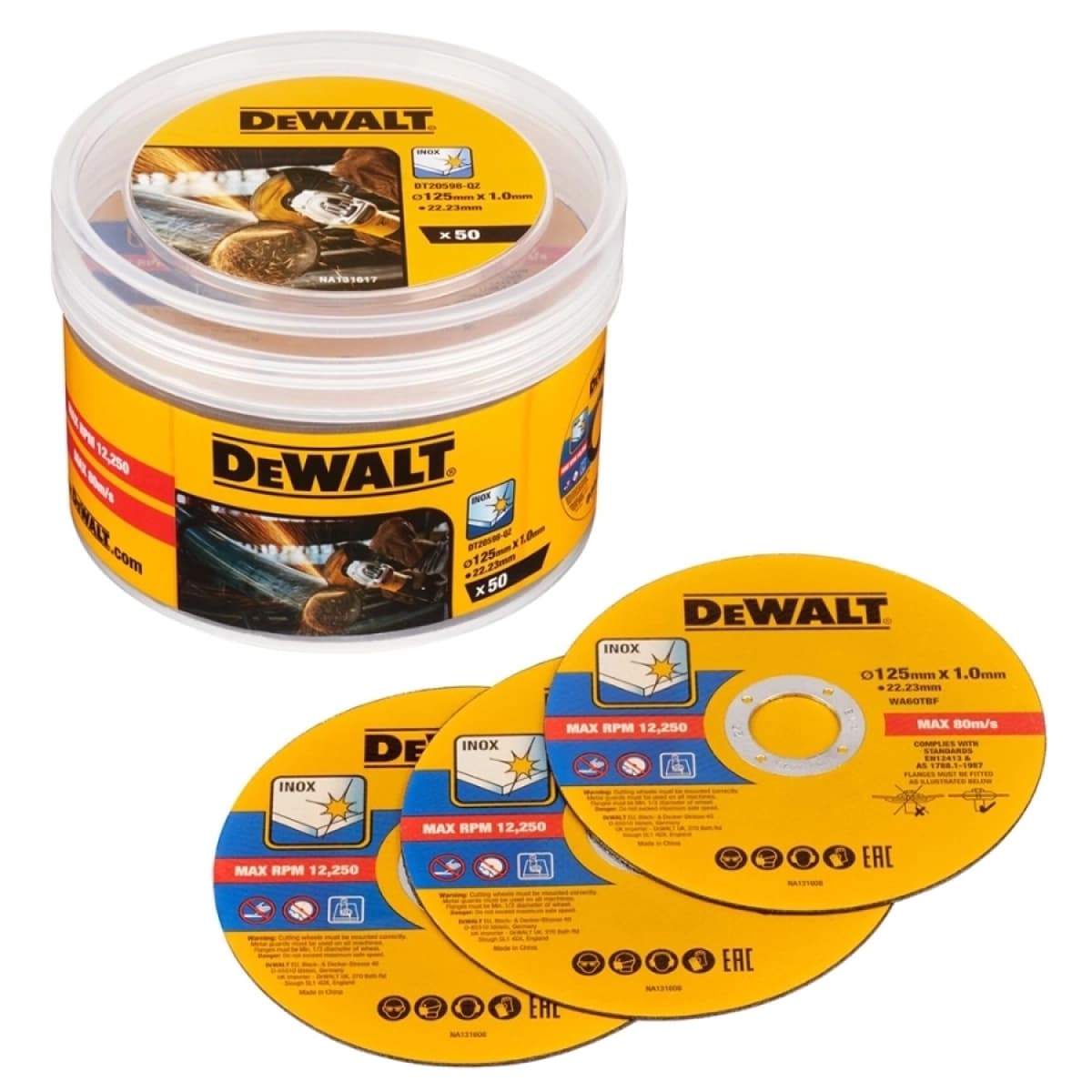 DEWALT REZNA PLOČA FAST CUT 125x1mm 50/1 INOX FE