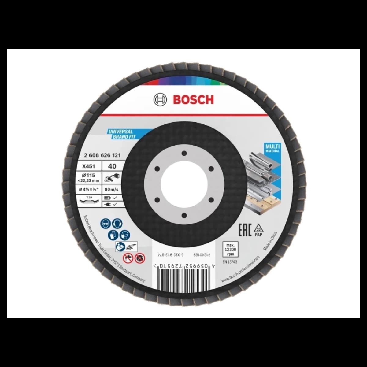 BOSCH X451 Lamelasti disk Fi 115 T29 G60 ug