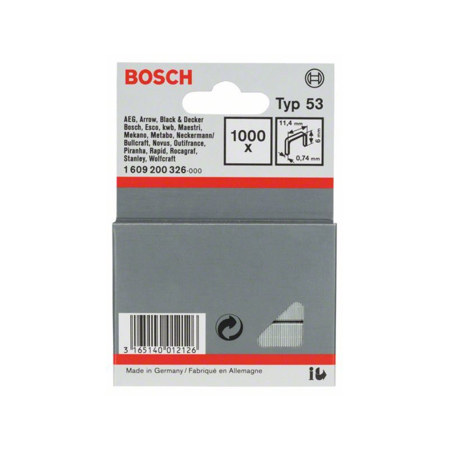BOSCH KLAMERICE T53 11.4 x 0.74 x 6 mm 1000/1