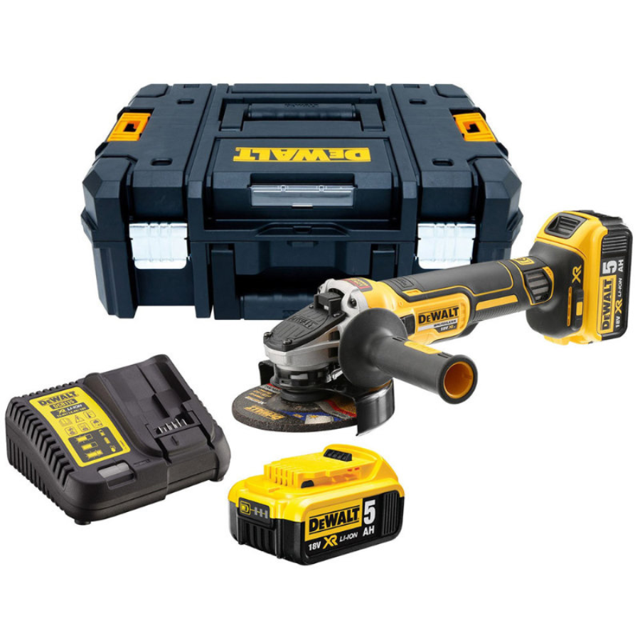 DEWALT AKU BRUSILICA 125mm 18V 2x5.0Ah DCG405P2-QW Ecomex