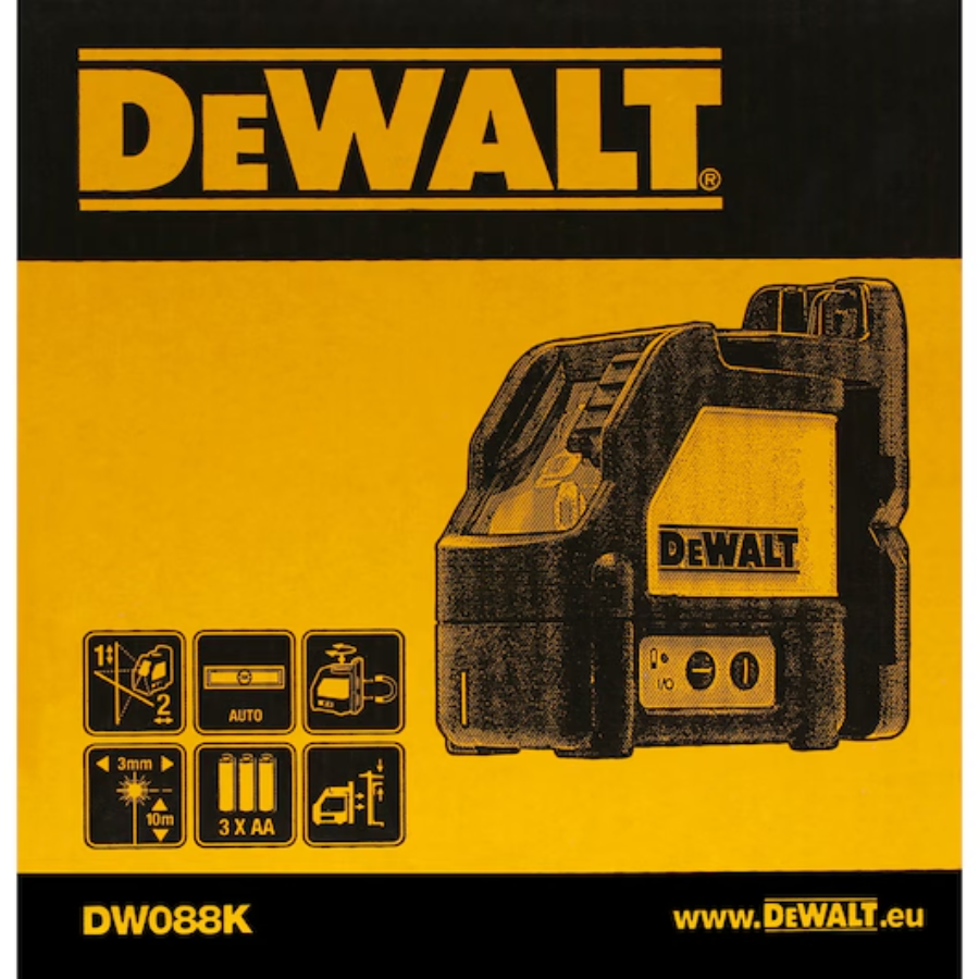 DEWALT LASER LINIJSKI 10m DW088K-XJ Ecomex
