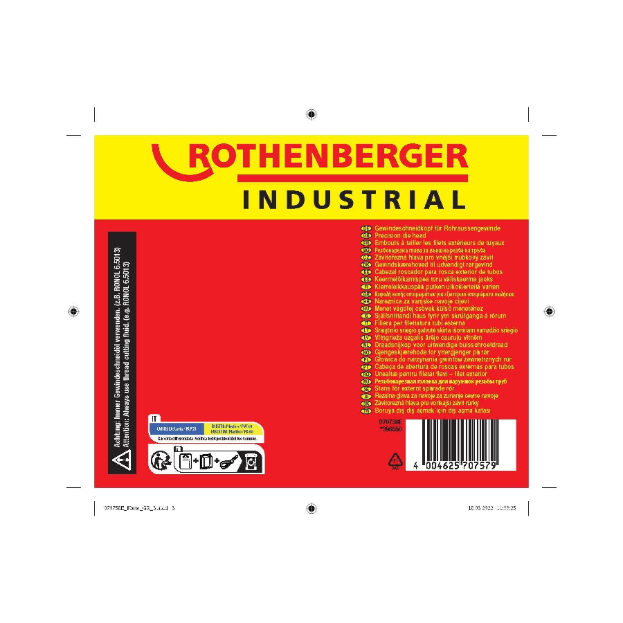 ROTHENBERGER GLAVA ZA NAREZIVANJE NAVOJA BSP 1
