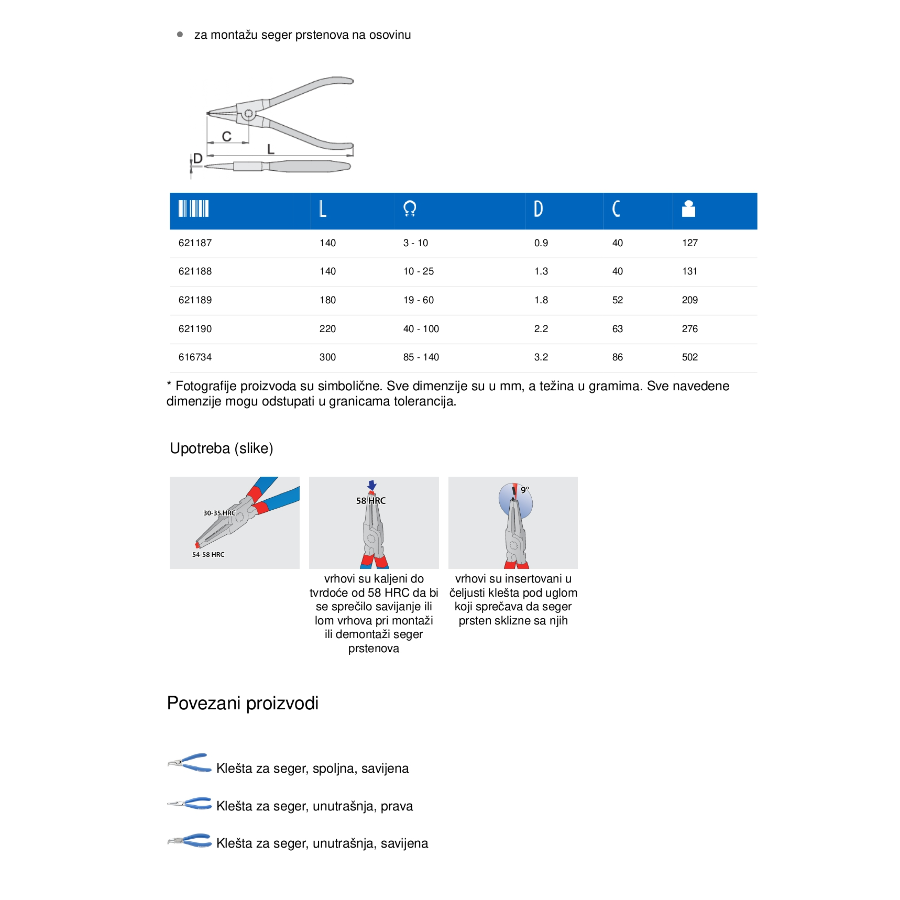 UNIOR KLEŠTA ZEGER 140 3-10 U532PLUS/1DP Ecomex