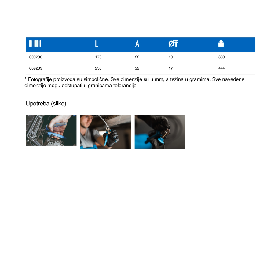 UNIOR MAKAZE ZA KABLOVE 170 U580/1BI Ecomex