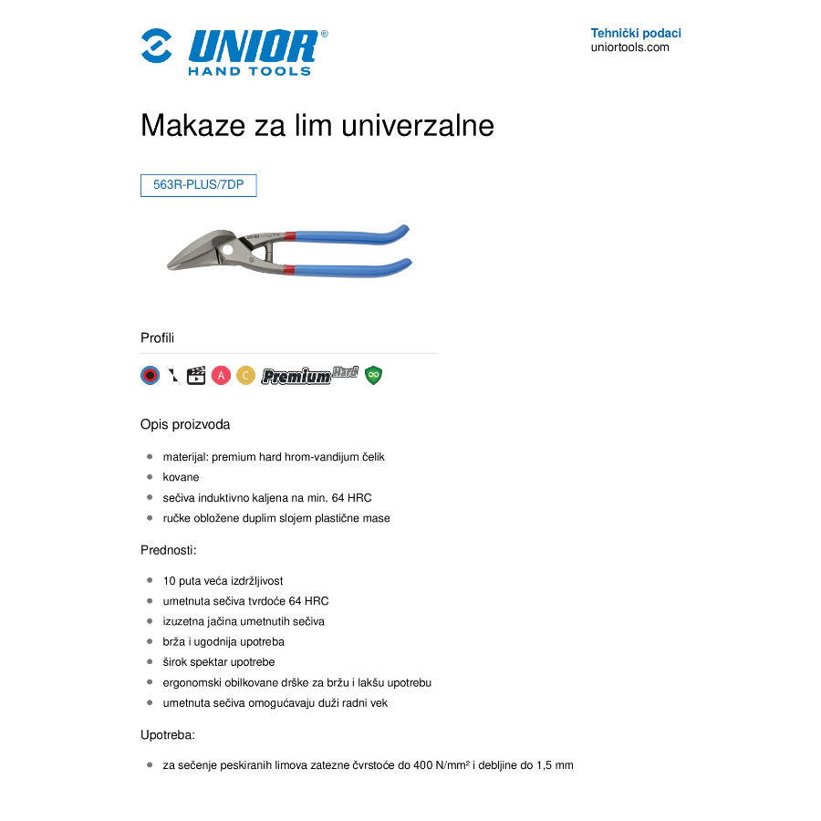 UNIOR MAKAZE ZA LIM 280R U563/7PLUS-DP Ecomex