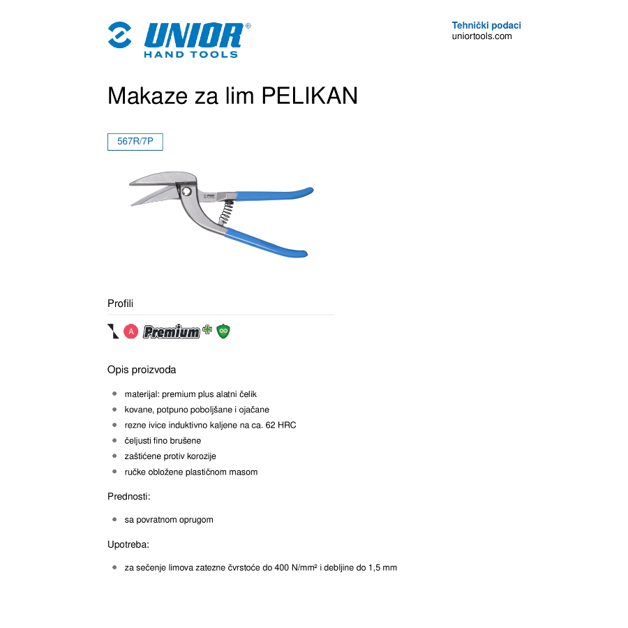 UNIOR MAKAZE ZA LIM 290 U567R/7P Ecomex