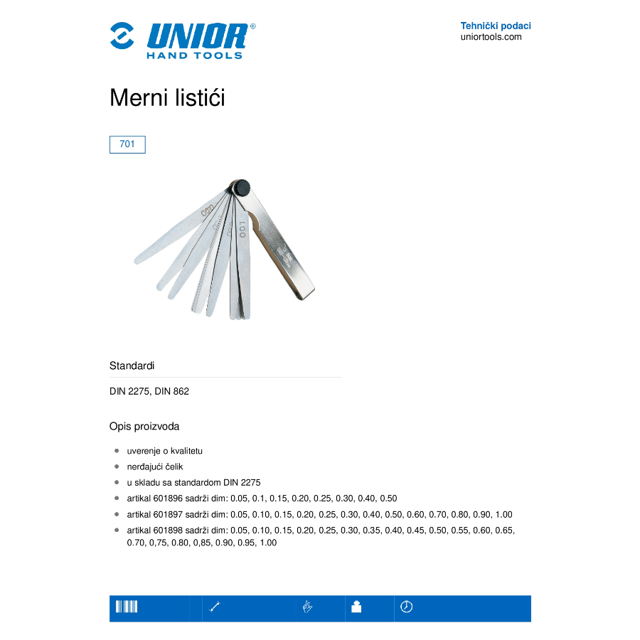 UNIOR MERNI LISTIĆI 0.05-0.5/8 U701 Ecomex