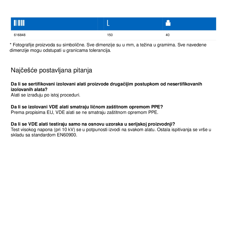UNIOR PINCETA SAVIJENA IZOLOVANA 150 mm 1341VDEDP Ecomex