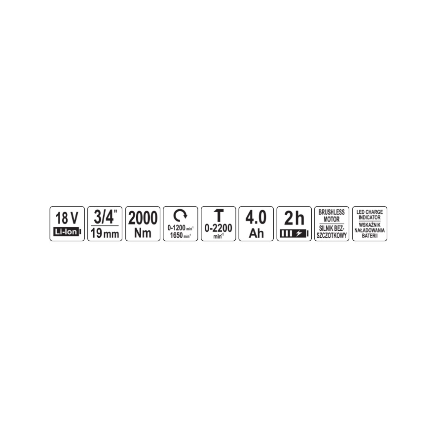 YATO AKU UD ODV 18V 3/4