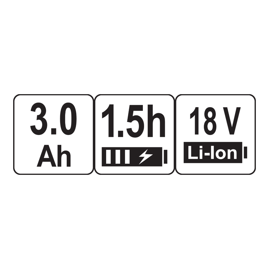 YATO BATERIJA 18 V LI - ION 3 Ah YT-828462 Ecomex
