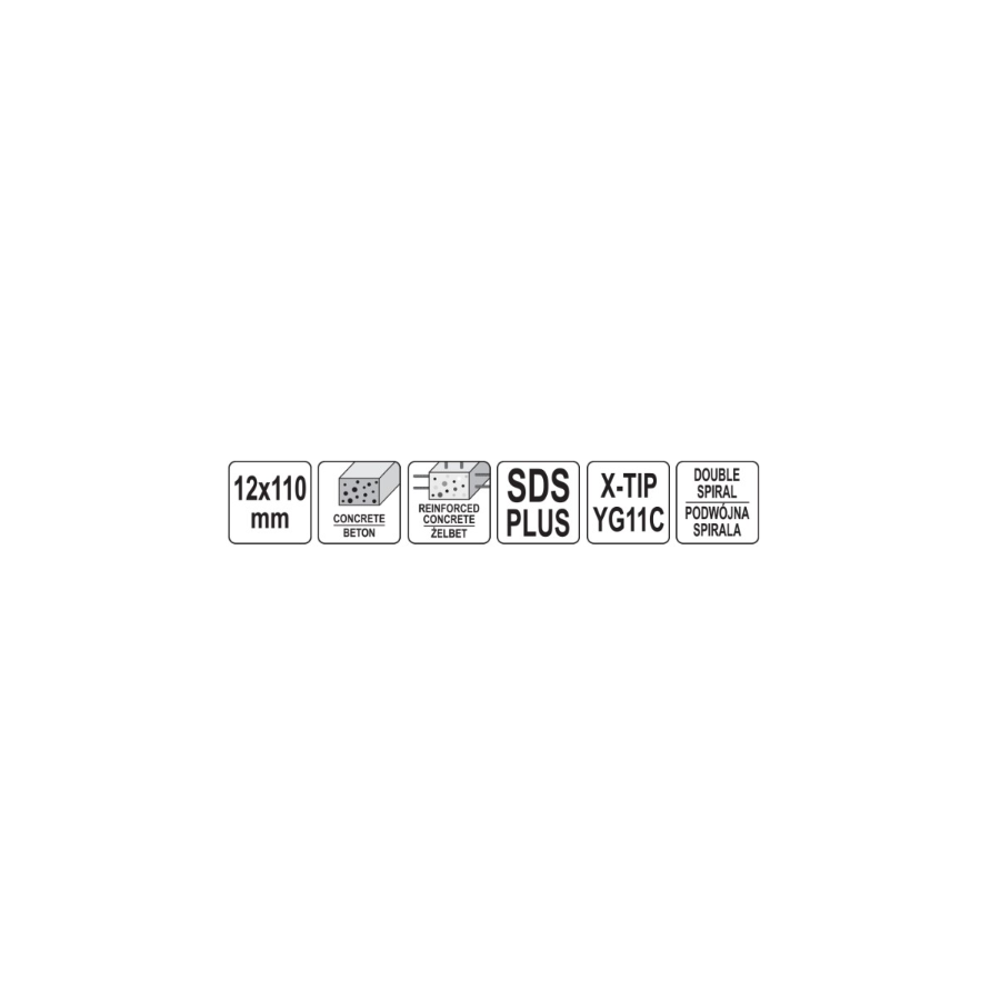 YATO BURGIJA ZA BETON SDS+12x160//95 Ecomex