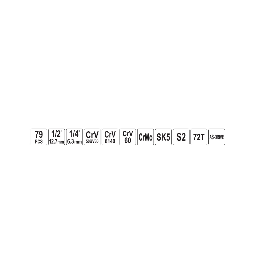 YATO GARNITURA ALATA U KOFERU 1/2'-1/4