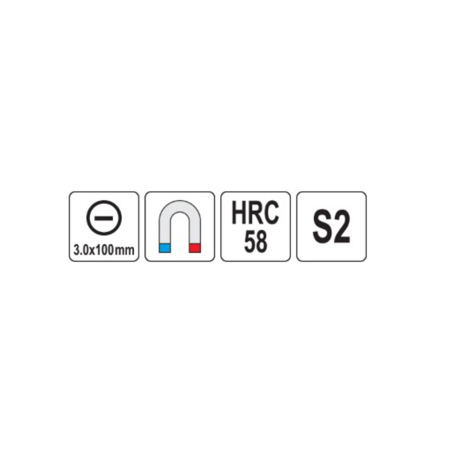YATO ODVIJAČ RAVNI 3X100-HRC 58 Ecomex
