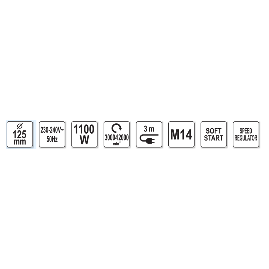 YATO UGAONA BRUSILICA 125 mm 1100W Ecomex